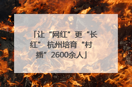 让“网红”更“长红” 杭州培育“村播”2600余人