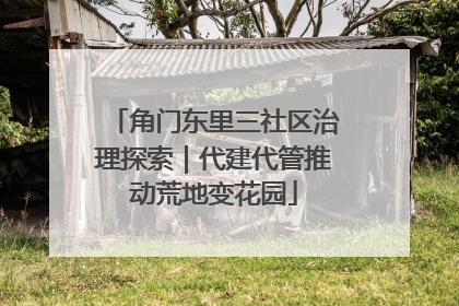 角门东里三社区治理探索｜代建代管推动荒地变花园