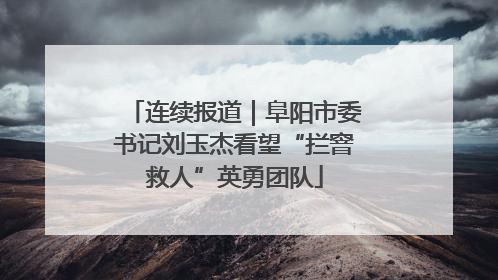 连续报道｜阜阳市委书记刘玉杰看望“拦窨救人”英勇团队