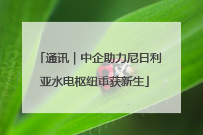 通讯｜中企助力尼日利亚水电枢纽重获新生