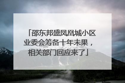 邵东邦盛凤凰城小区业委会筹备十年未果，相关部门回应来了