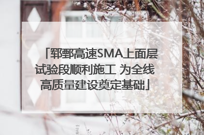 郓鄄高速SMA上面层试验段顺利施工 为全线高质量建设奠定基础