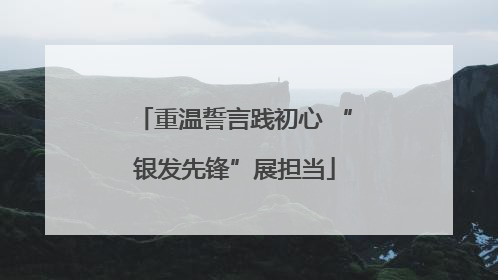 重温誓言践初心 “银发先锋”展担当