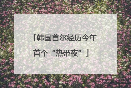 韩国首尔经历今年首个“热带夜”