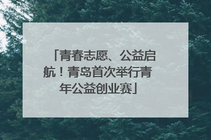 青春志愿、公益启航！青岛首次举行青年公益创业赛