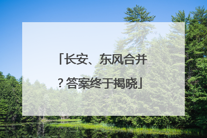 长安、东风合并？答案终于揭晓
