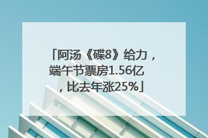阿汤《碟8》给力，端午节票房1.56亿，比去年涨25%