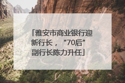 雅安市商业银行迎新行长，“70后”副行长陈力升任