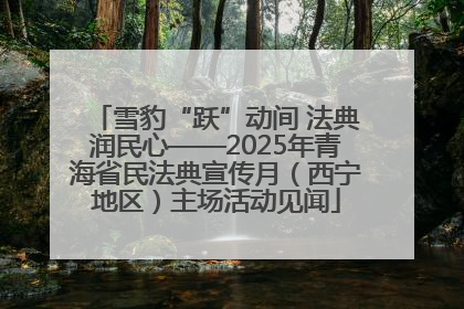 雪豹“跃”动间 法典润民心——2025年青海省民法典宣传月（西宁地区）主场活动见闻