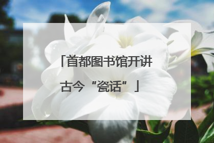 首都图书馆开讲古今“瓷话”
