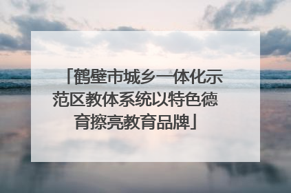 鹤壁市城乡一体化示范区教体系统以特色德育擦亮教育品牌