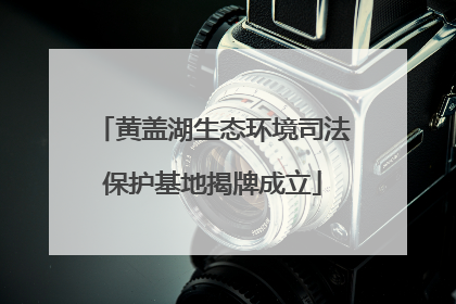 黄盖湖生态环境司法保护基地揭牌成立