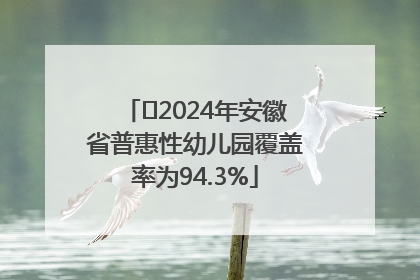 ﻿2024年安徽省普惠性幼儿园覆盖率为94.3%