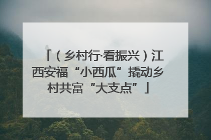 （乡村行·看振兴）江西安福“小西瓜”撬动乡村共富“大支点”