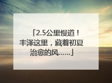 2.5公里慢道！丰泽这里，藏着初夏治愈的风……