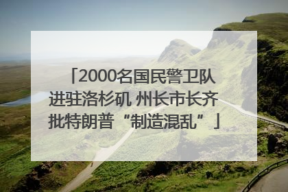 2000名国民警卫队进驻洛杉矶 州长市长齐批特朗普“制造混乱”