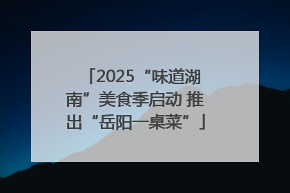 2025“味道湖南”美食季启动 推出“岳阳一桌菜”
