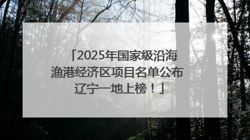 2025年国家级沿海渔港经济区项目名单公布 辽宁一地上榜！