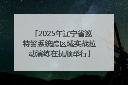 2025年辽宁省巡特警系统跨区域实战拉动演练在抚顺举行