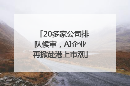 20多家公司排队候审，AI企业再掀赴港上市潮