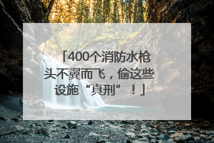 400个消防水枪头不翼而飞，偷这些设施“真刑”！