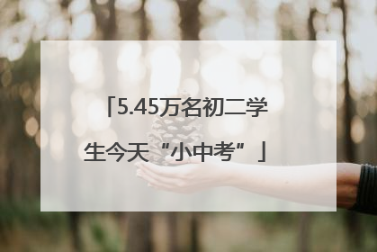 5.45万名初二学生今天“小中考”