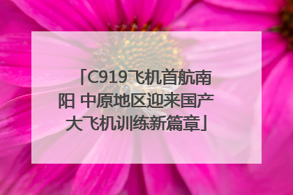 C919飞机首航南阳 中原地区迎来国产大飞机训练新篇章
