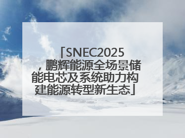 SNEC2025，鹏辉能源全场景储能电芯及系统助力构建能源转型新生态